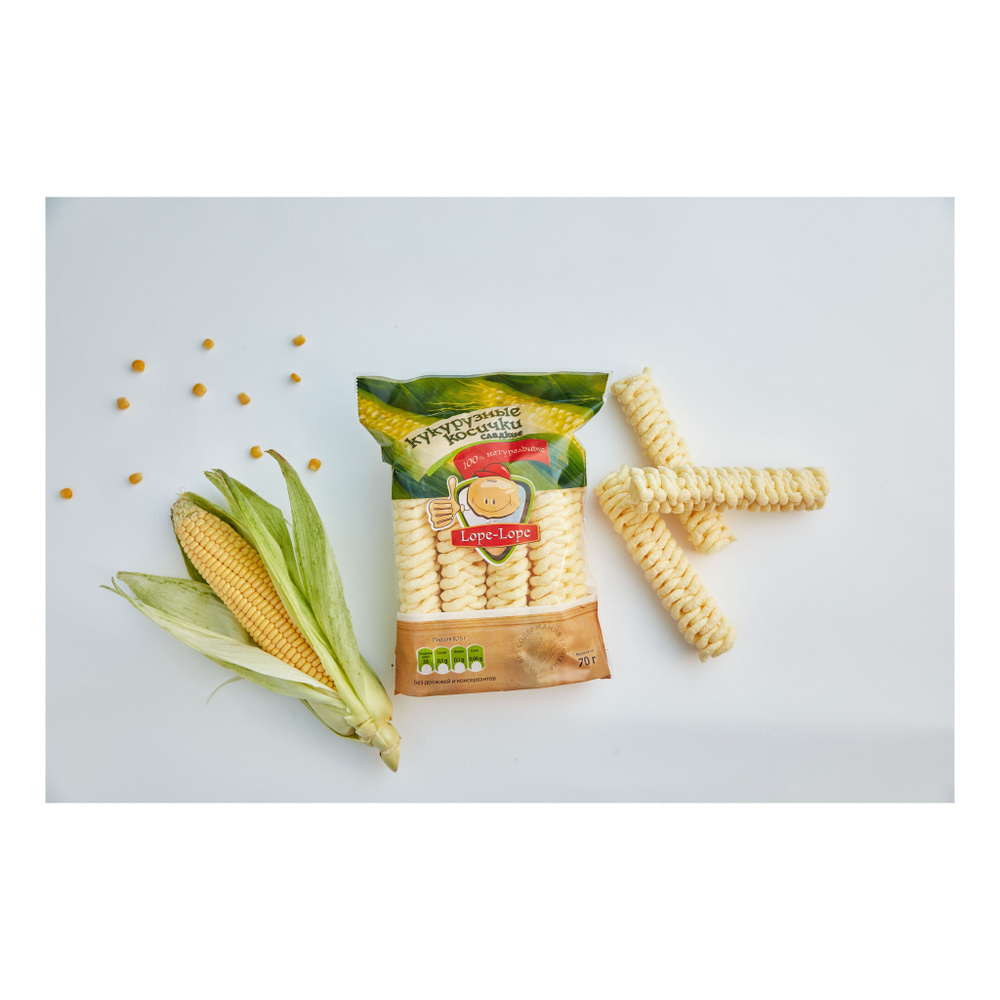 Косички Lope-Lope кукурузные сладкие, комплект: 3 упаковки по 70 г  #1