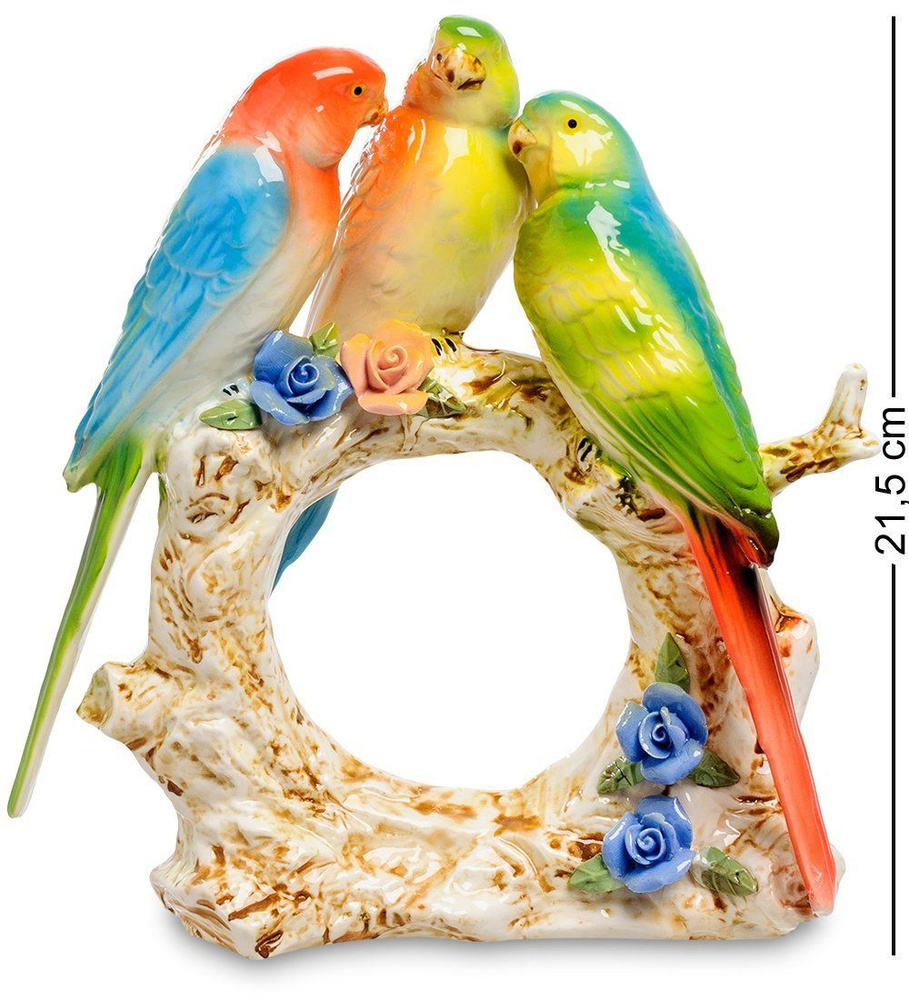 Фигурка декоративная ''Три попугая'' цв. #1