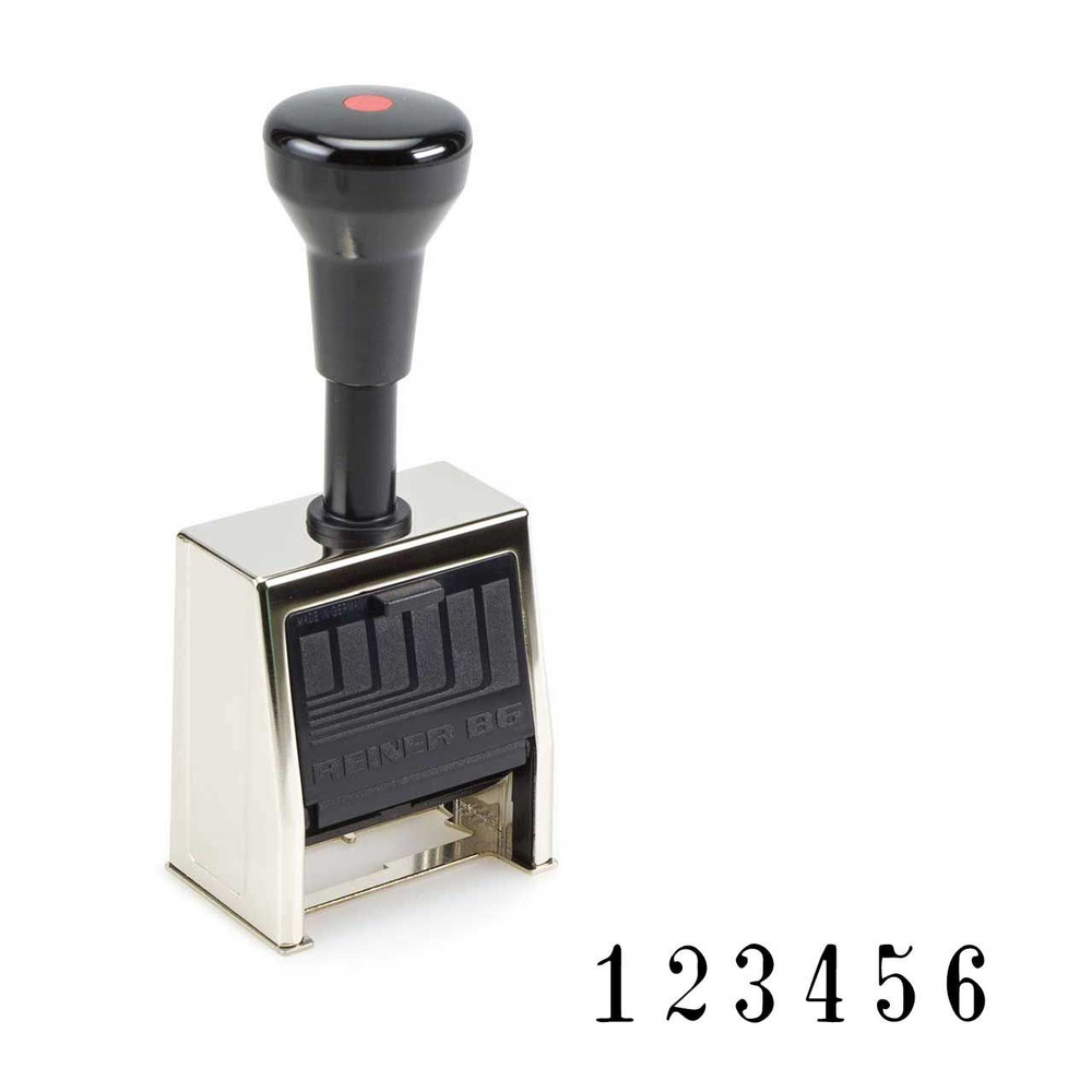 B6-06/5.5 Автоматический нумератор, 6 разрядов, высота цифр 5.5 мм, корпус металл  #1