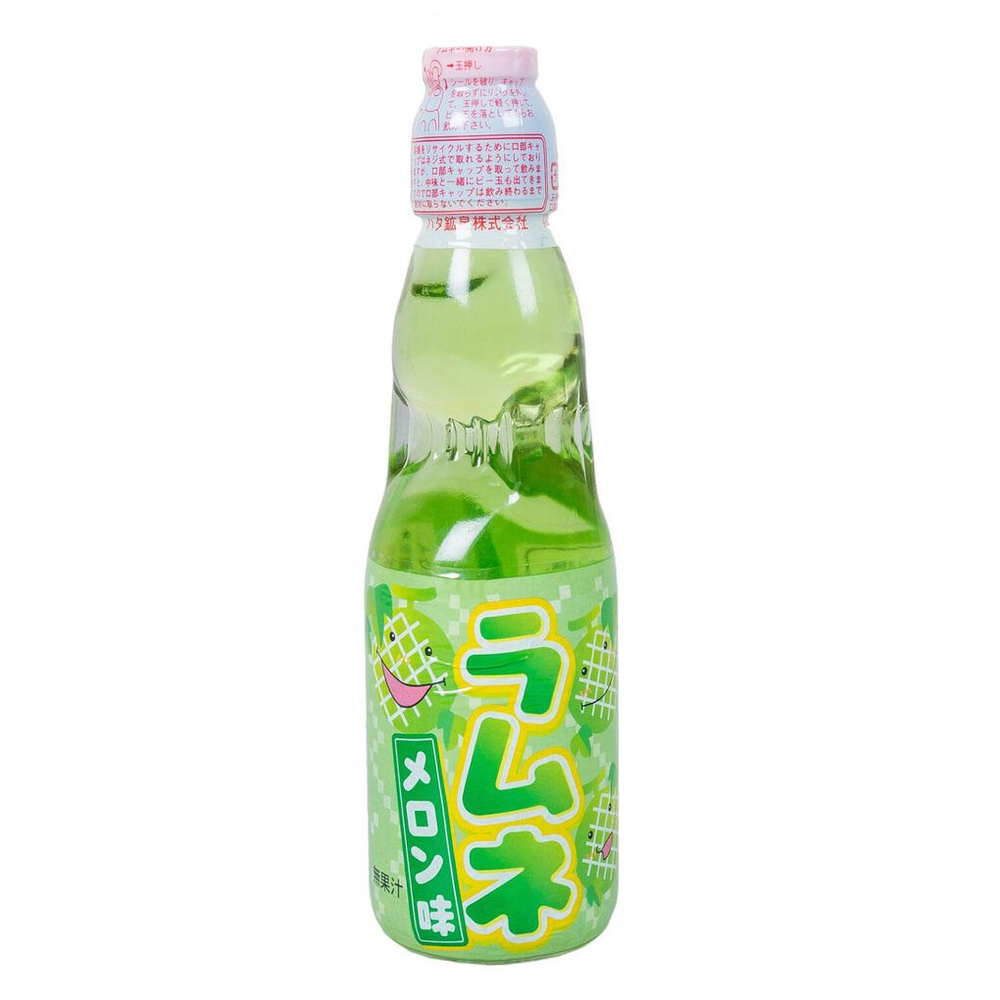 Газированный напиток HATAKOSEN Ramune со вкусом дыни, 200 мл (Япония)  #1