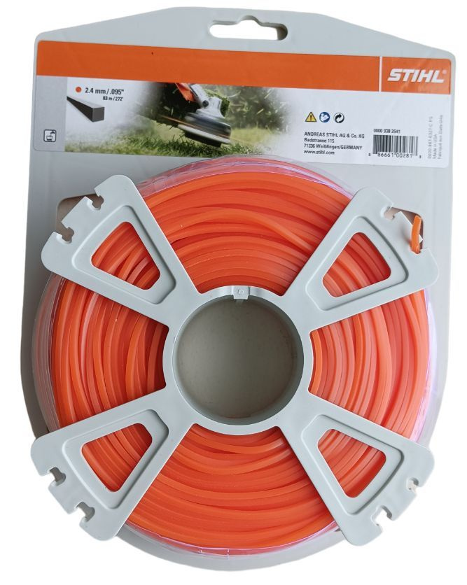 Леска для триммера 2,4мм х 83м квадратного сечения. STIHL 00009302641  #1