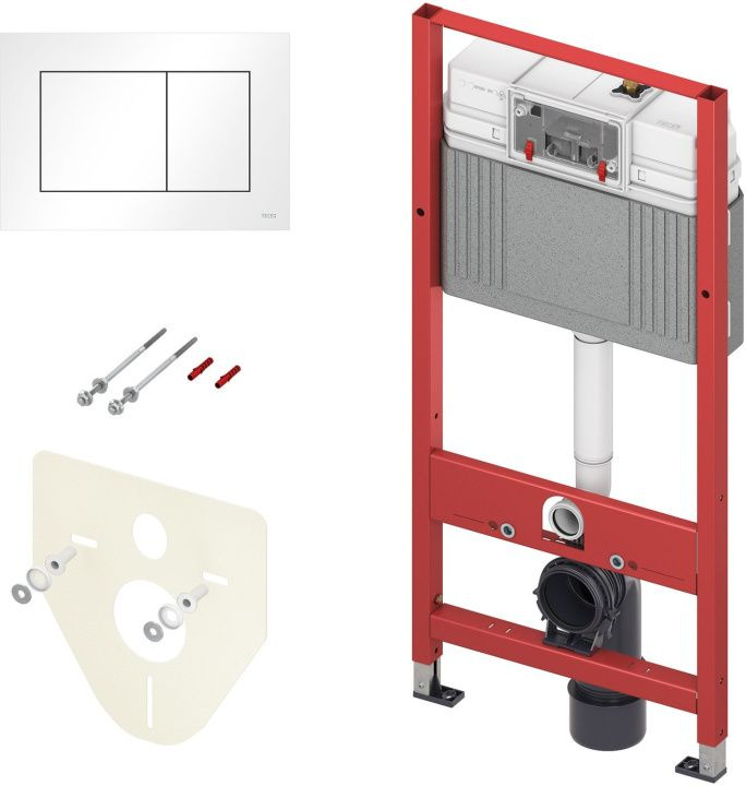 Инсталляция TECE Base 9400413 для подвесного унитаза с кнопкой смыва  #1