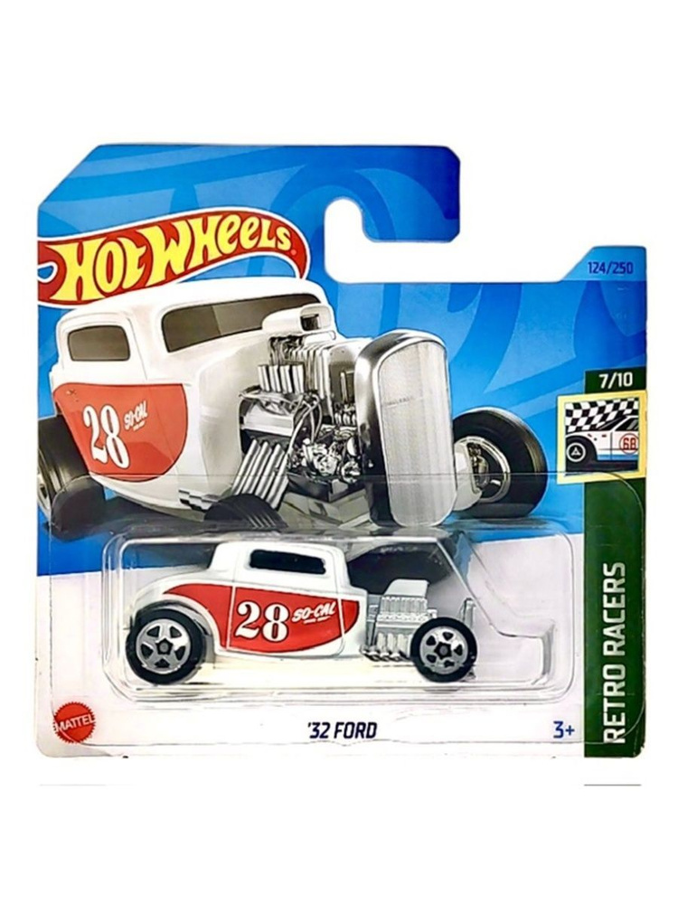HKH04 Машинка металлическая игрушка Hot Wheels коллекционная модель 32 FORD белый  #1