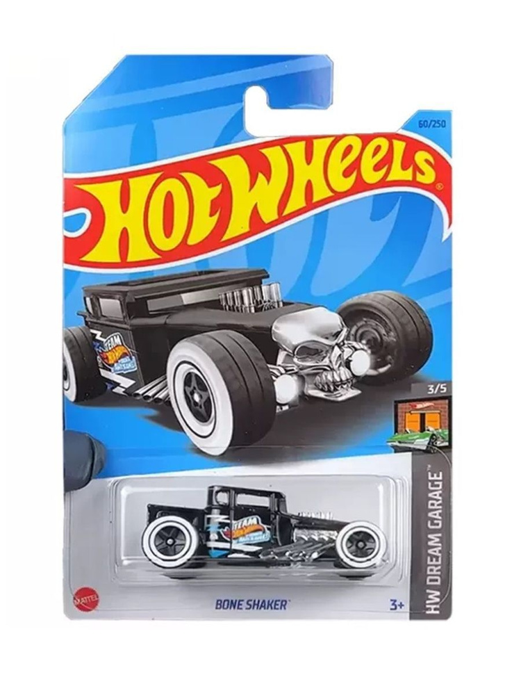 HKH21 Машинка металлическая игрушка Hot Wheels коллекционная модель BONE SHAKER черный  #1