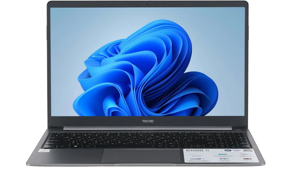 Tecno MegaBook T1 Ноутбук 15,6", Intel Core i5-1035G1, RAM 16 ГБ, SSD 512 ГБ, Intel UHD Graphics, Windows #1