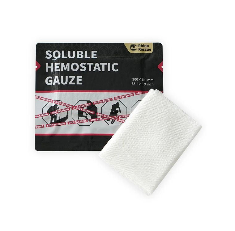 Кровоостанавливающий бинт гемостатик Soluble Hemostatic Gauze (Rhino Rescue)  #1