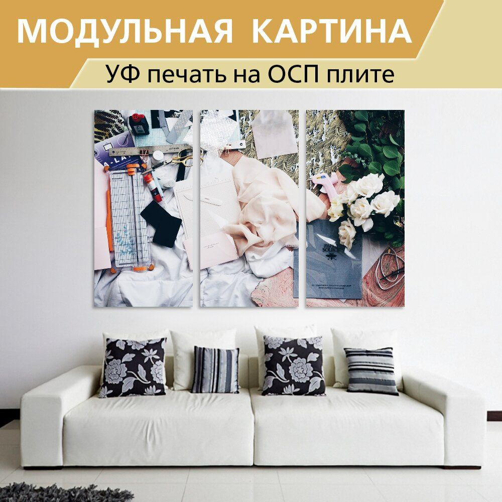 Модульная картина Роспись на ткани - купить по выгодной цене в интернет-магазине OZON ()