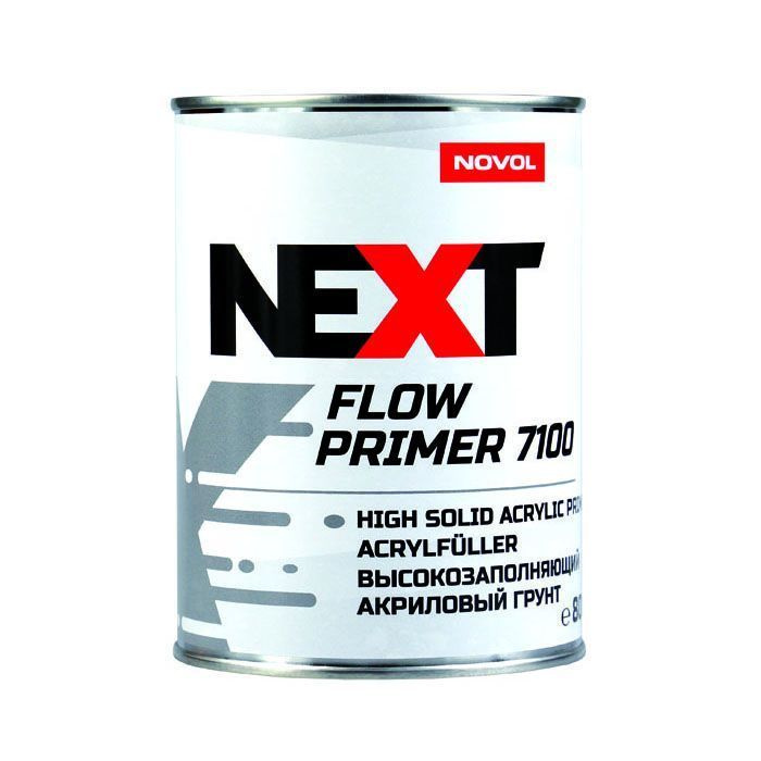 NEXT Flow Primer 7100 Грунт акриловый заполняющий серый (0,8л+0,2л) #1