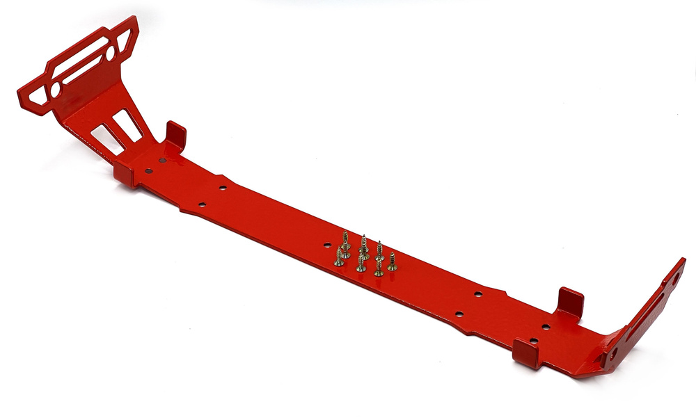 Усиление шасси стальное с ушками красное для Remo Hobby Smax 1/16, P2568  #1