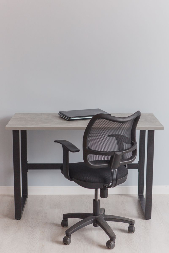 Стол компьютерный Good Desk Loft,размер 120х70х75 см, цвет ателье светлый, цвет ножек черный  #1