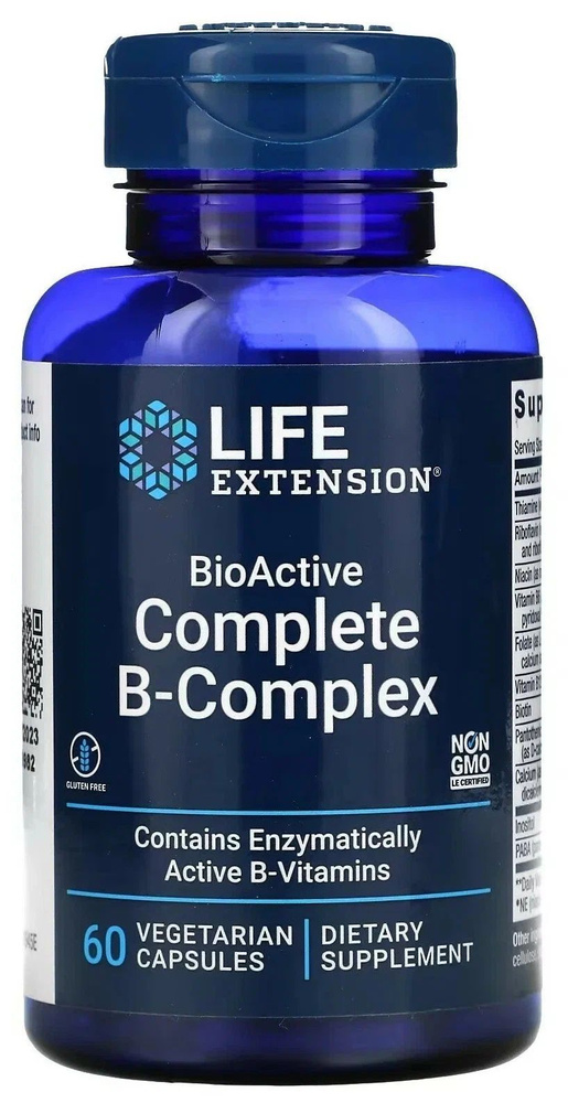 Life Extension BioActive Complete B-Complex 60 капсул #1