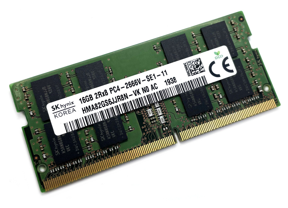 Hynix Оперативная память DDR4 16Gb 2666 Mhz PC4-2666V SoDimm 1x16 ГБ (HMA82GS6JJR8N-VK)  #1