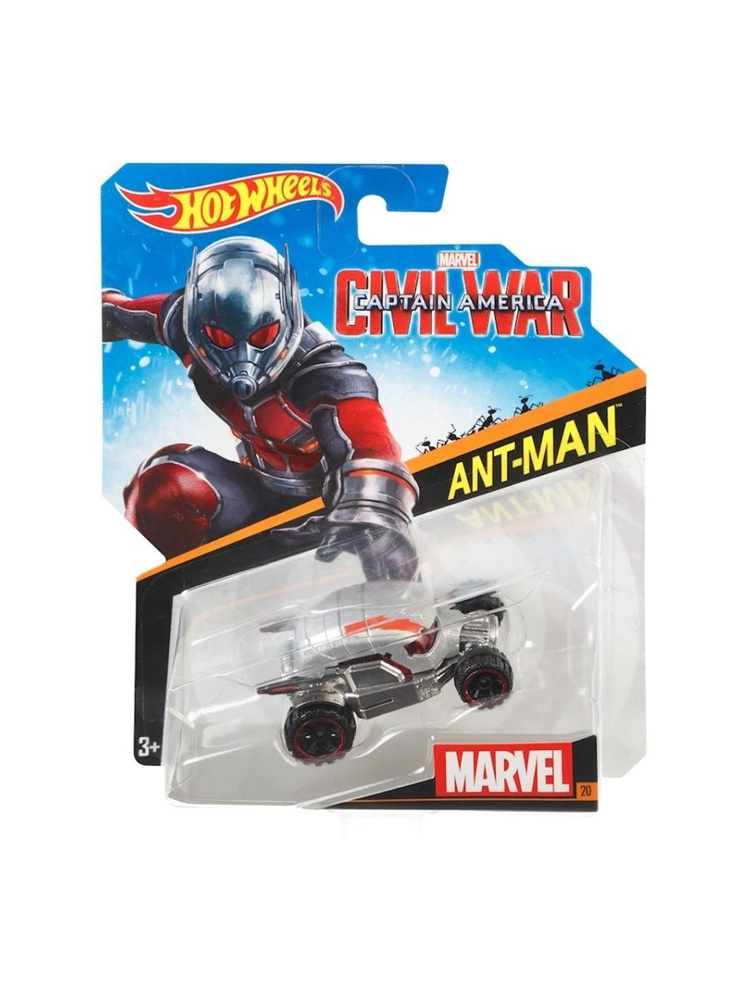 CGD61 Машинка металлическая игрушка Hot Wheels тематическая коллекционная модель MARVEL ANT-MAN серебристый #1