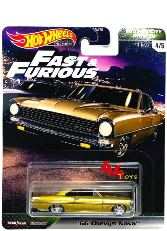 Машинка Hot Wheels 66 Chevy Nova Fast&Furious Premium / Хот Вилс Премиум #1