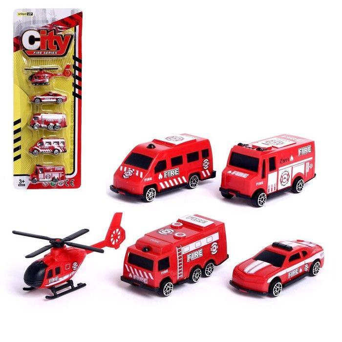 Набор машин "Пожарная служба", 5 штук в наборе #1