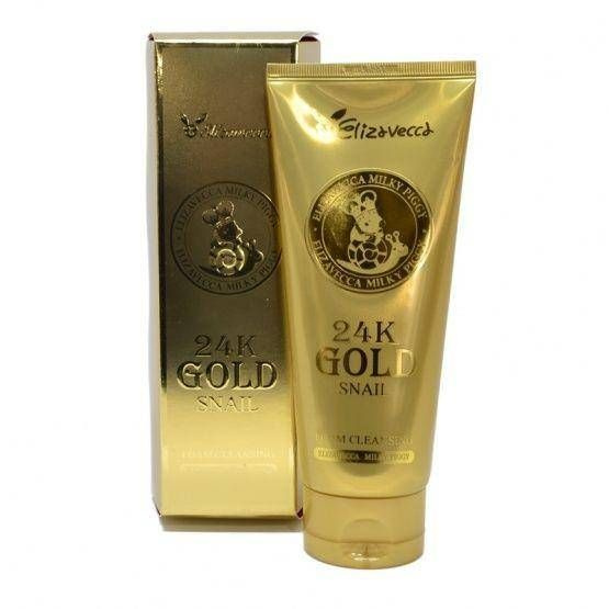 Пенка для умывания улиточная Elizavecca 24K Gold Snail Cleansing Foam #1