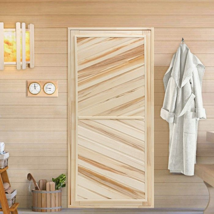 Дверь для бани и сауны, размер коробки 170х80 см, универсальная, липа  #1