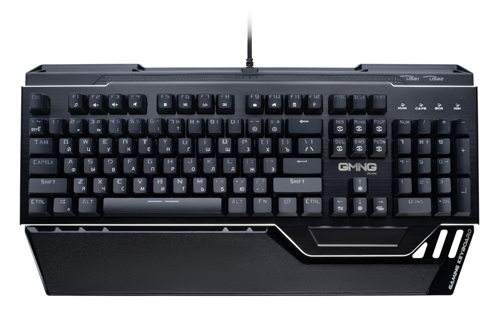 Игровая клавиатура GMNG механическая, c подставкой для запястий, USB, Multimedia, for gamer, LED, черный #1