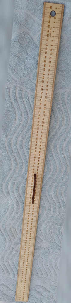 Линейка метровая портновская для шитья и кроя, с ручкой. Метр деревянный длина 100 см  #1