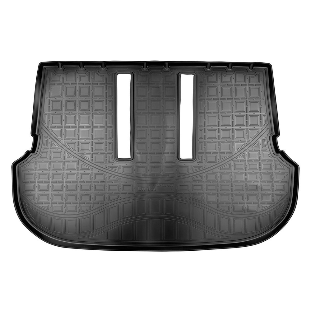 Коврик в багажник для Toyota Fortuner (2015-) (7 мест, разложенный 3 ряд) Полиуретановый / Автоковрик #1