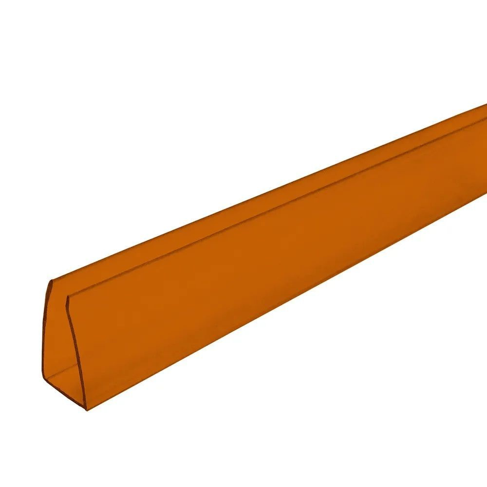 Профиль торцевой Novattro для поликарбоната 4мм (длина - 1050мм) 10 шт, терракотовый  #1