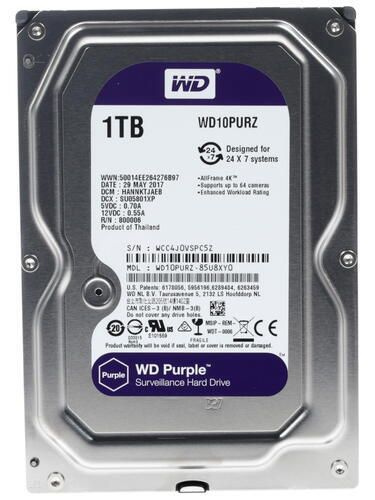 Western Digital 1 ТБ Внутренний жесткий диск Purple (WD10PURZ) (WD10PURZ)  #1