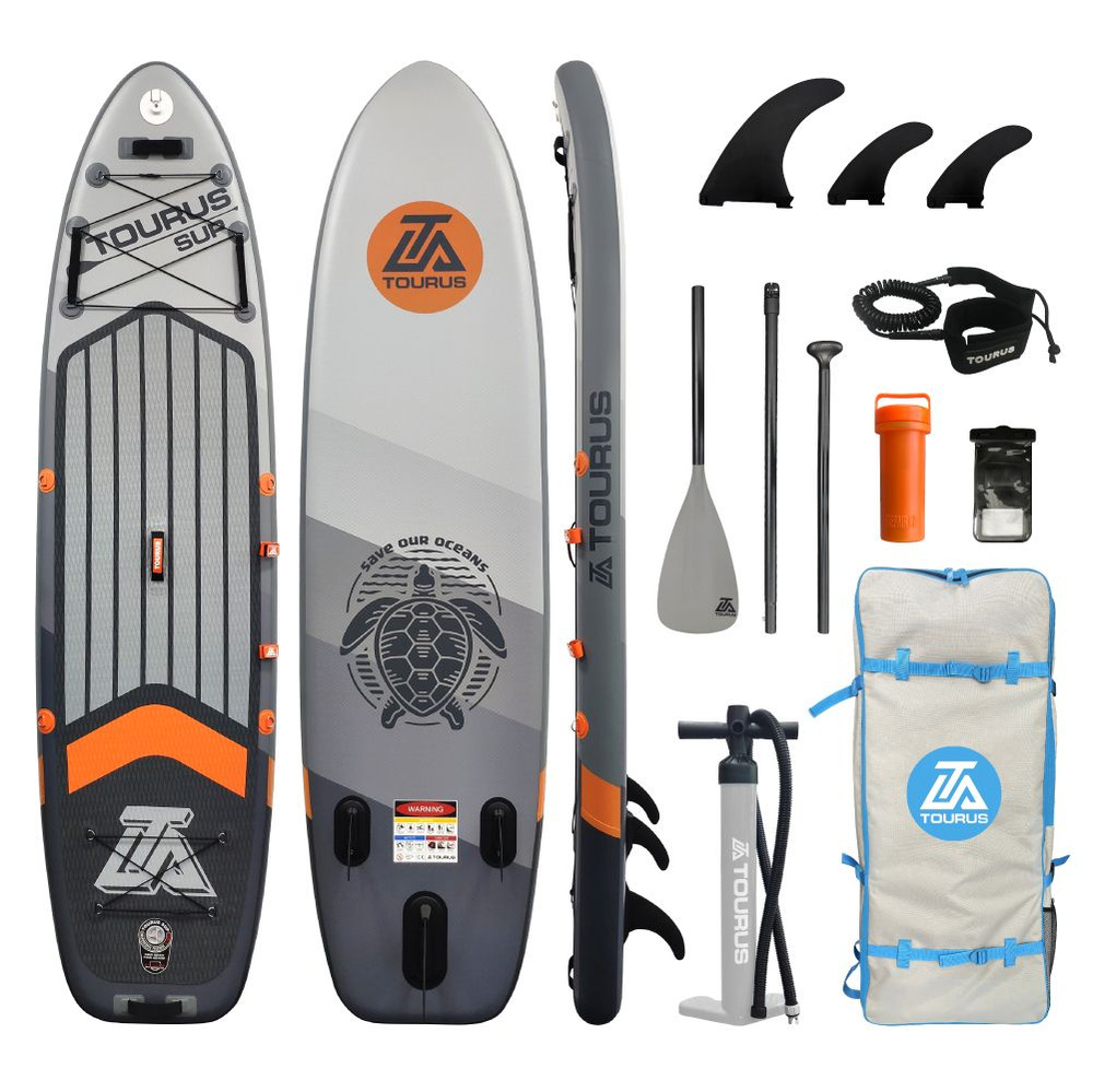 Надувная серфинг доска SUP board TOURUS 10.6 ENGINEER 2023 (320х81х15 см) с рюкзаком, веслом, насосом #1