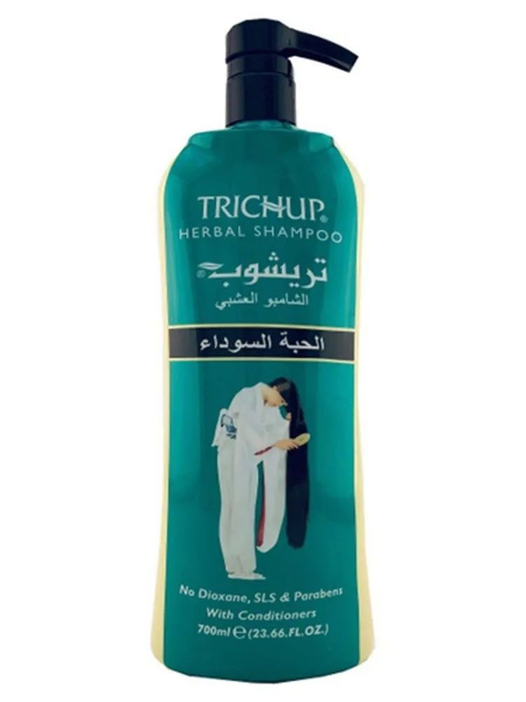 Trichup Herbal Shampoo BLACK SEED Vasu ИНДИЯ /Травяной шампунь с ЧЕРНЫМ ТМИНОМ Тричуп Васу, 700 мл  #1