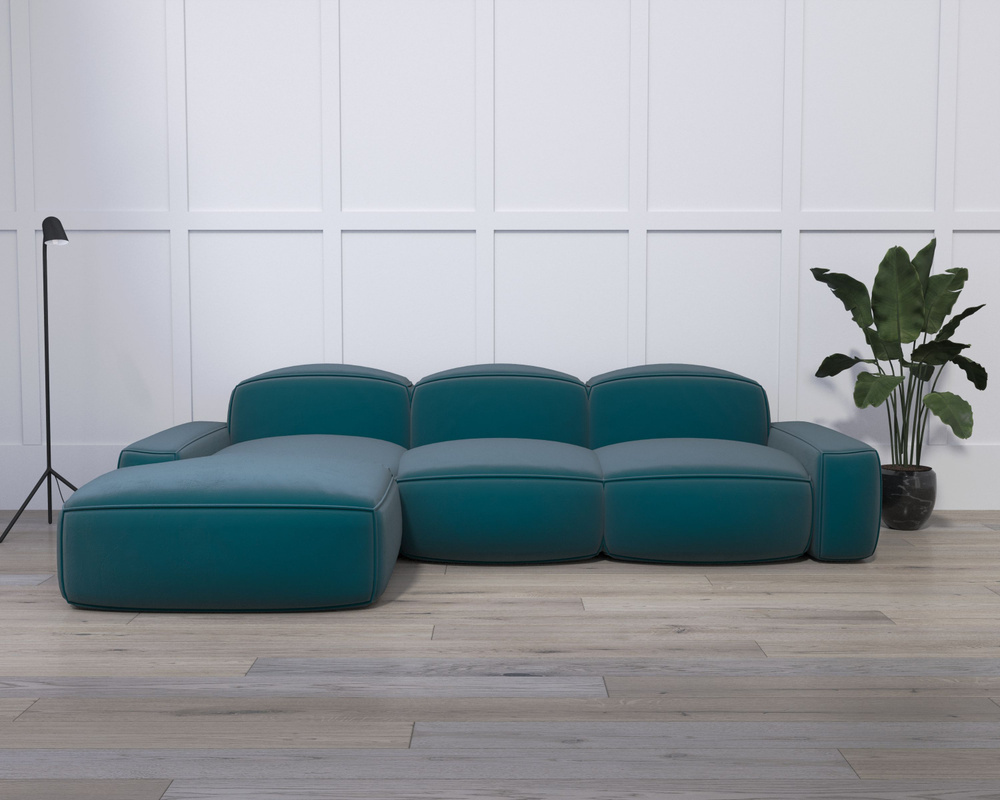 Модульный диван (комплект) "Баст" с оттоманкой, механизм Нераскладной, 290x185x80 см НЭНДО  #1