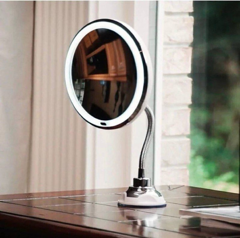 Зеркало косметическое гибкое, с подсветкой и увеличением Ultra Flexible Mirrore/ Настольное для макияжа #1