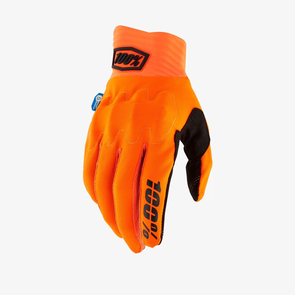 Перчатки для мото-вело кросса, 100% COGNITO SMART SHOCK, размер M, оранжевый неон.  #1