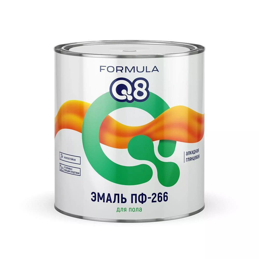 ЭМАЛЬ ПФ-266 для пола алкидная FORMULA Q8 желто-коричневая 2,7кг  #1