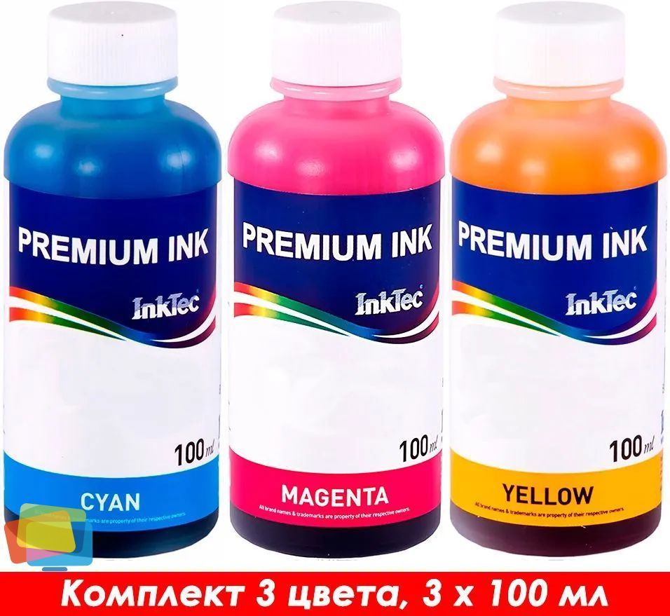 Чернила для Canon INKTEC C0090-100M-3 (GI-490 C/M/Y, GI-41 C/M/Y), водные, комплект 3 цвета, 3 x 100 #1