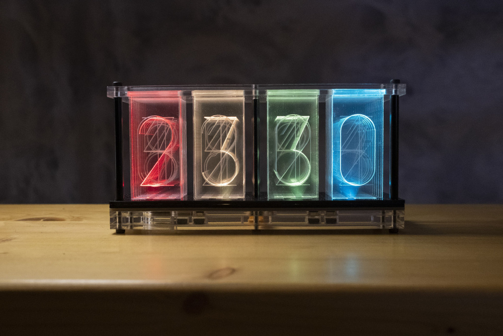 Электронный программируемый конструктор "Nixie Clock", светодиодные цифровые настольные часы Nixie Tube #1