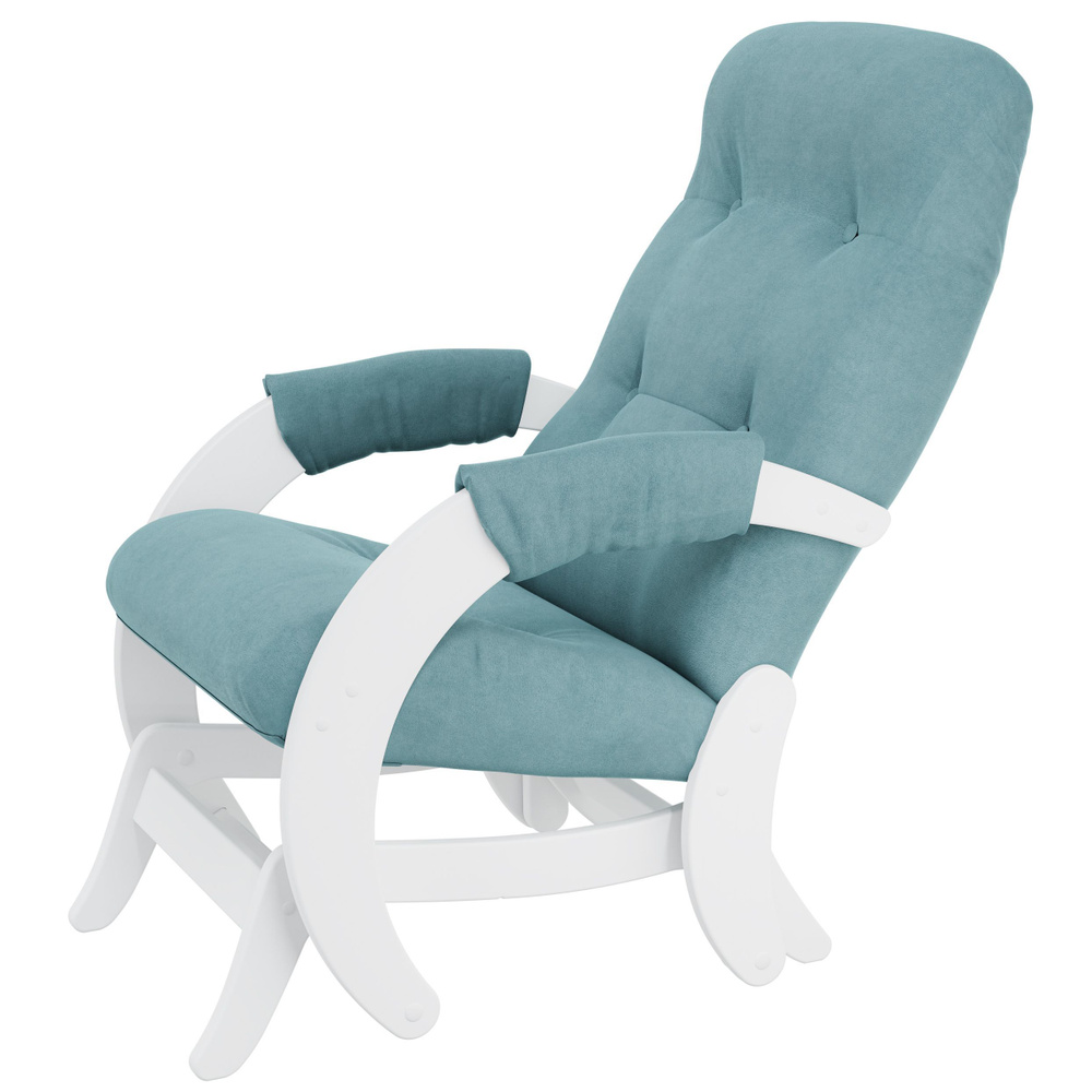 Кресло-маятник Мебелик Модель 68 Ткань ультра минт, каркас молочный дуб  #1