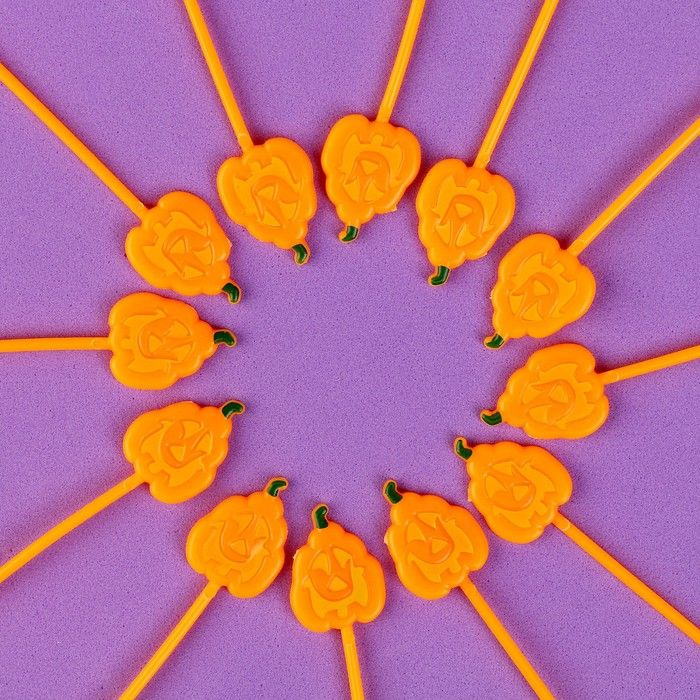 Шпажки Тыква , в наборе 12 штук, цвет оранжевый #1
