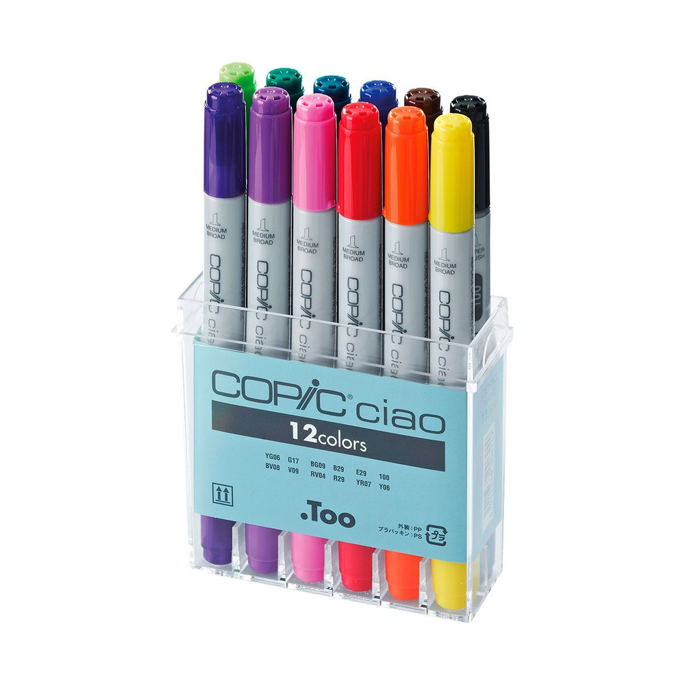 Набор маркеров Copic Ciao Basics, 12 шт, базовые цвета #1