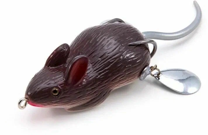 Мышь-незацепляйка Namazu MOUSE с лепестками, 76 мм, 24 г, , крючок-двойник YR Hooks (BN) #2/0  #1