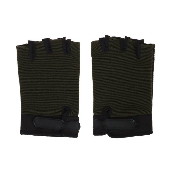 Перчатки "СИБИРСКИЙ СЛЕДОПЫТ", зеленые, без пальцев, размер XL  #1