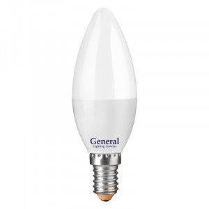 Светодиодная LED лампа General свеча E14 12W 4500K 4K 35х105 пластик/алюм GLDEN-CF-12-230-E14-4500 649928 #1