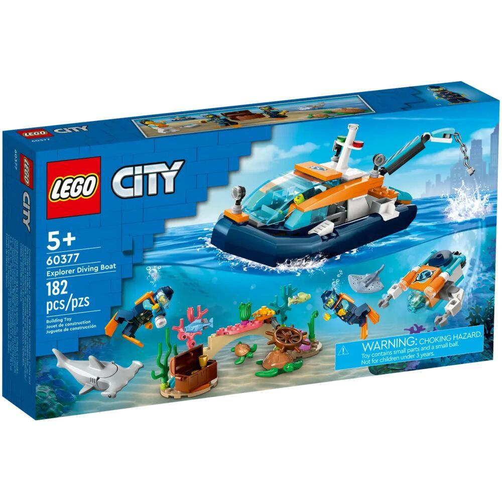 Конструктор LEGO City 60377 Исследовательская водолазная лодка  #1