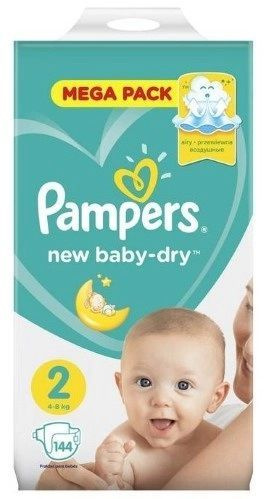 Подгузники Pampers New Baby-dry 2 мини (4-8кг) 144 шт #1