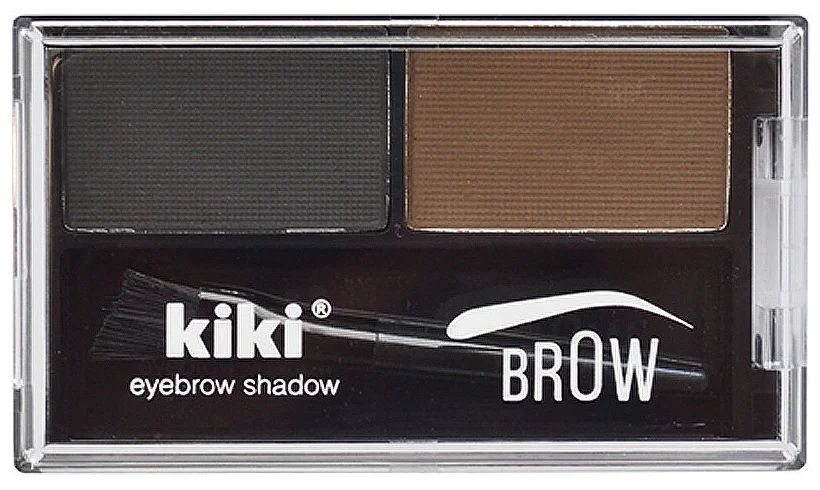 Kiki Brow Двойные тени для бровей тон 03 графитовый и темно-коричневый  #1