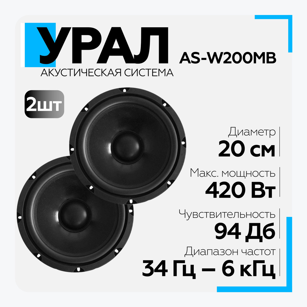 Акустическая система УРАЛ (URAL) AS-W200.2MB (AS-W200MB) мидбас #1