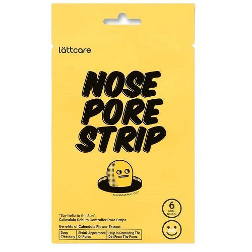 Lattcare Nose Pore Strip очищающие полоски для носа с календулой (6шт.)  #1