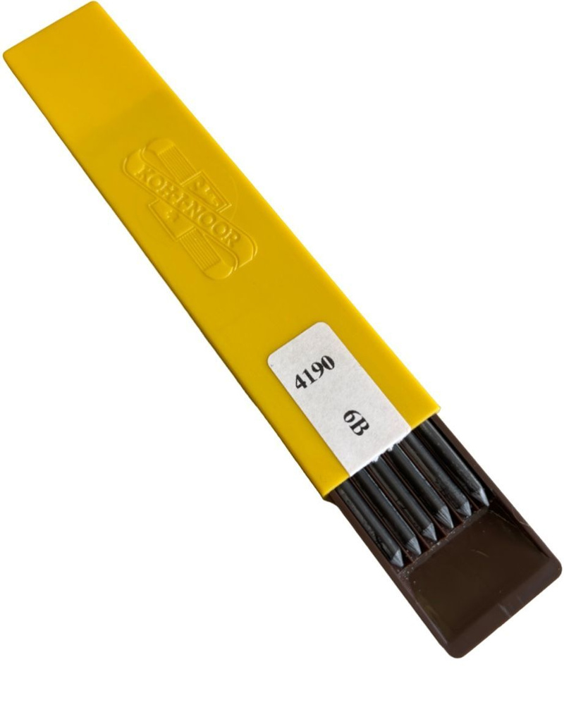KOH-I-NOOR Грифель для карандаша 3.2 мм, твердость: 6B (6 Мягкий), 6 шт.  #1