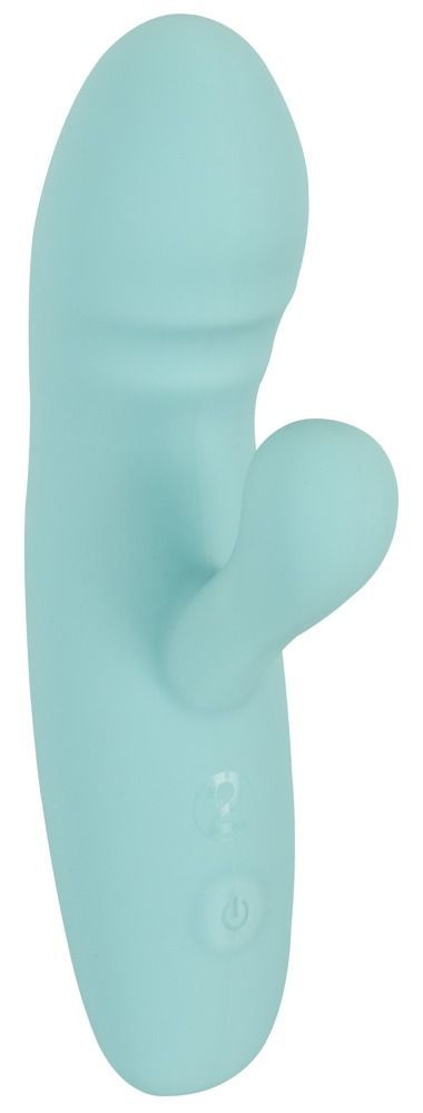 Вибратор Orion Бирюзовый мини с клиторальным отростком Rabbit Vibrator - 15,5 см.  #1