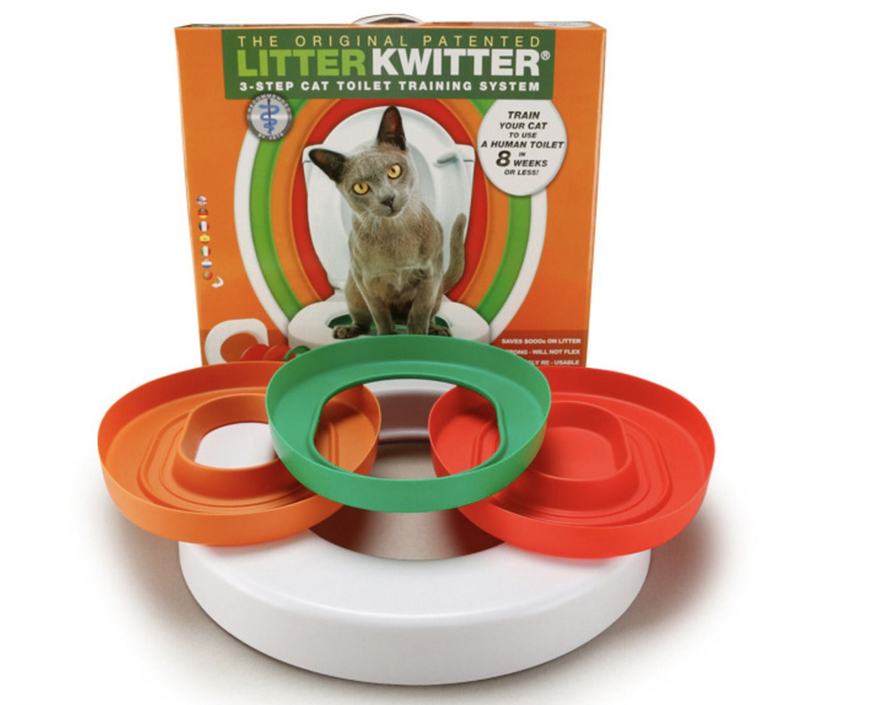 Система приучения кошек к унитазу Litter Kwitter, туалет для кошек на унитаз  - купить с доставкой по выгодным ценам в интернет-магазине OZON (258168300)