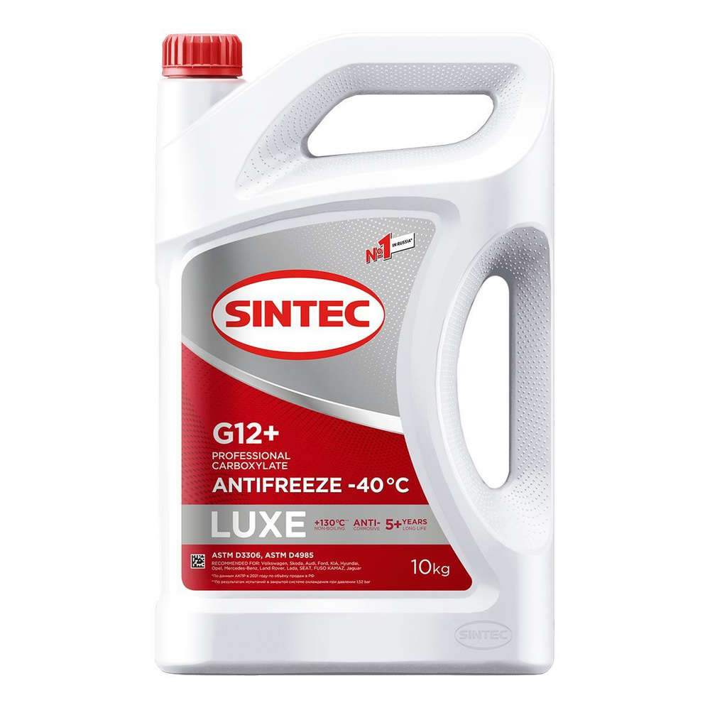 Антифриз SINTEC LUXE G12+ (-40) красный 10 кг, карбоксилатный #1