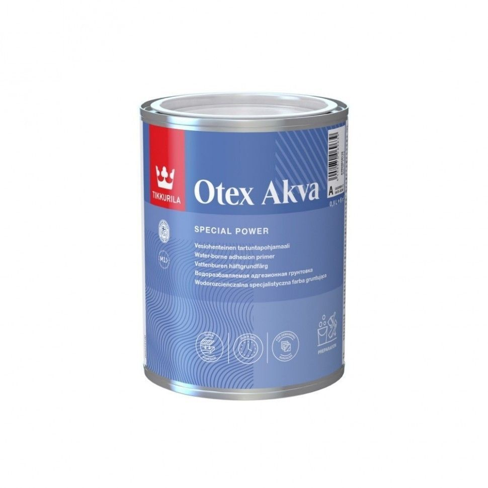 Tikkurila Otex Akva/Тиккурила Отекс Аква, 0.9л,База А(Белая),грунтовка на водной основе.  #1